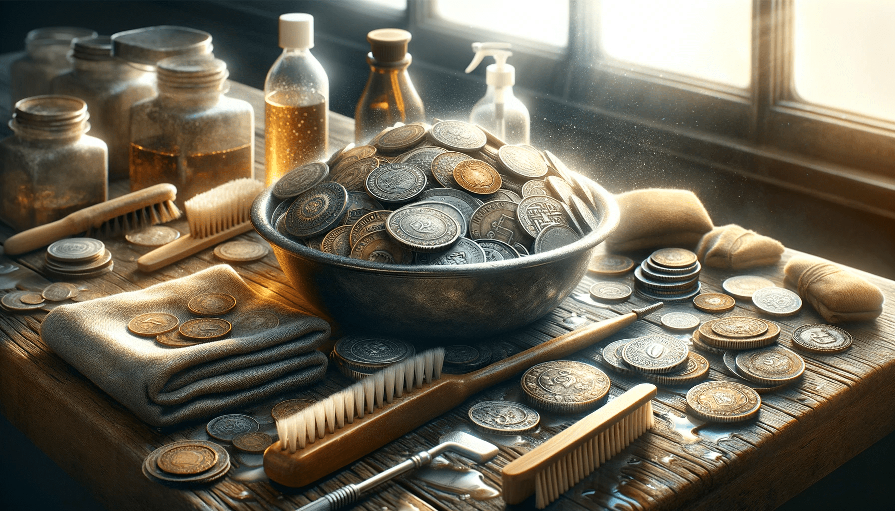 Effektiv Münzen reinigen
